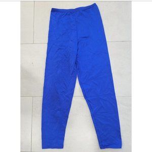 Vintage 1980's blue shiny workout leggings